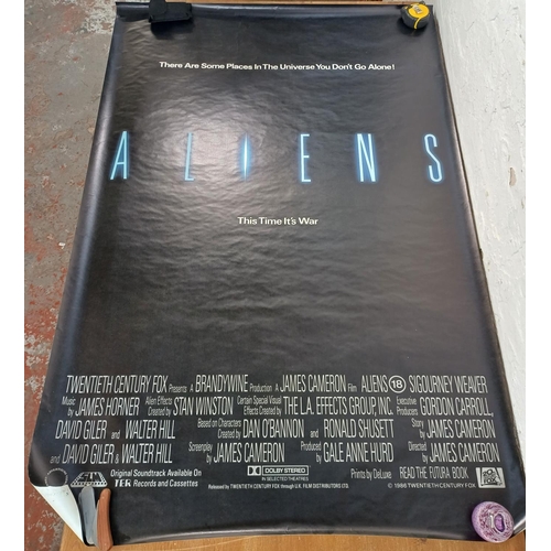 711 - A rolled 1986 Aliens film poster - approx. 102cm wide x 150cm long