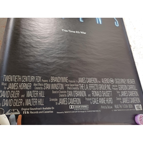 711 - A rolled 1986 Aliens film poster - approx. 102cm wide x 150cm long