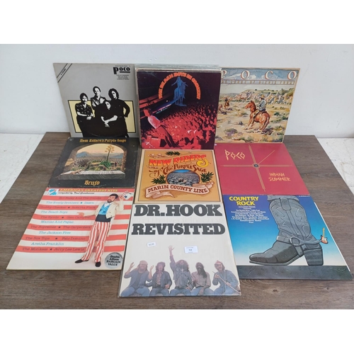 712 - A collection of LP vinyl records to include Poco, New Riders of the Purple Sage, Beach Boys, Lovin' ... 