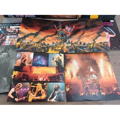 722 - Twelve rock LP vinyl records to include Black Sabbath 'Vol. 4' and 'Paranoid', Grateful Dead 'In the... 