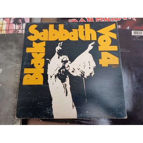 722 - Twelve rock LP vinyl records to include Black Sabbath 'Vol. 4' and 'Paranoid', Grateful Dead 'In the... 