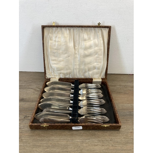 331 - Five vintage cased cutlery sets