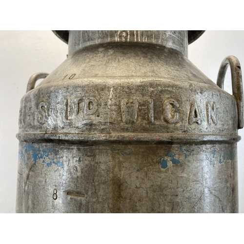 343 - A mid 20th century Smiths Hygienic galvanised milk churn - approx. 74cm high