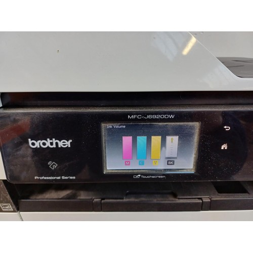 698 - Two printers, one Brother MFC-J6920DW A3 colour multifunction inkjet and one HP Photosmart 5520 all-... 