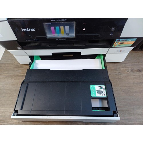 698 - Two printers, one Brother MFC-J6920DW A3 colour multifunction inkjet and one HP Photosmart 5520 all-... 