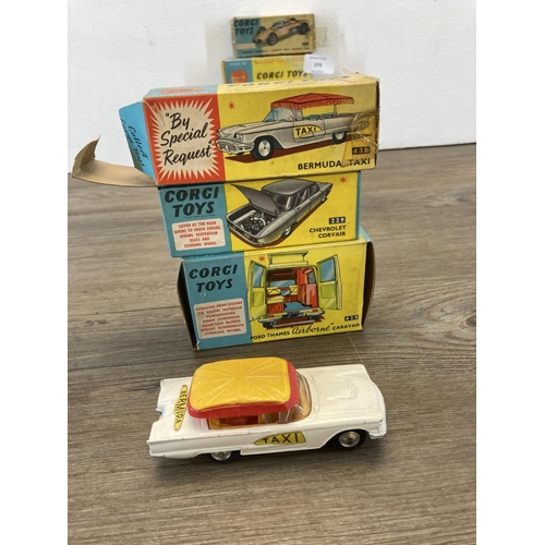 379 - Ten mid 20th century boxed Corgi Toys diecast model vehicles, Ford Thunderbird - Open Sports - no. 2... 