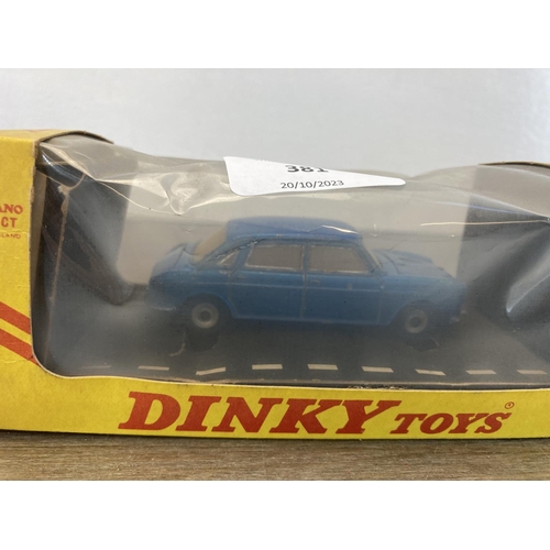 381 - Ten mid 20th century boxed Dinky diecast model vehicles, U.S.A. Police Car - no. 258, M.G.B. Sports ... 