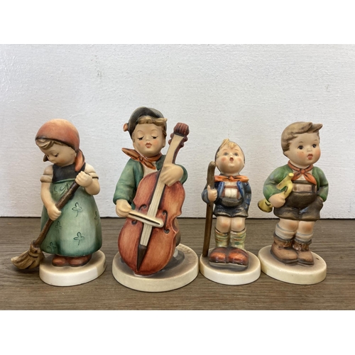 267 - Sixteen West German Goebel Hummel figurines to include Little Band music box, Star Gazer, Meditation... 