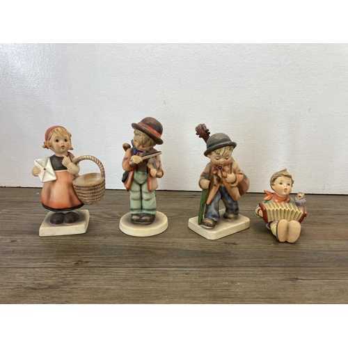 267 - Sixteen West German Goebel Hummel figurines to include Little Band music box, Star Gazer, Meditation... 