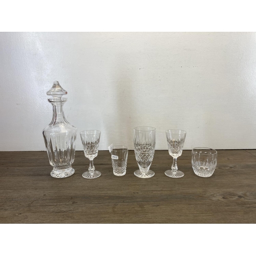 279 - Six pieces of Waterford Crystal glassware - largest approx. 32cm high