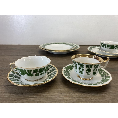 281 - A collection of Meissen Green Vine pattern dinnerware