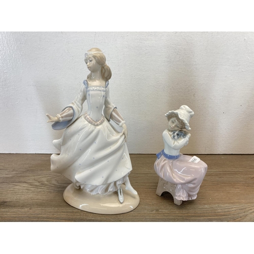 298 - Twelve ceramics figurines, six Royal Doulton and six Lladro