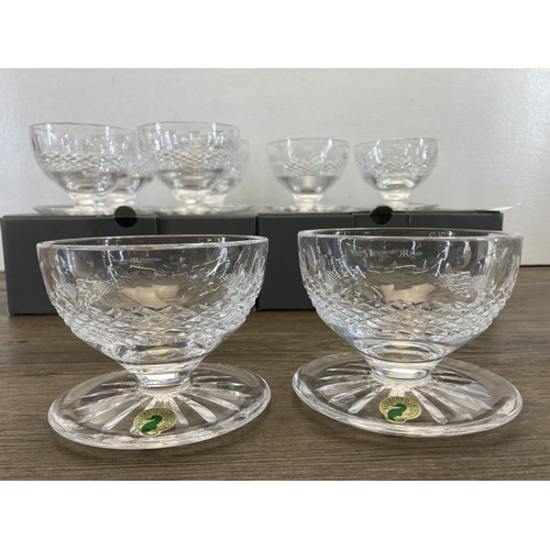 305 - Two boxed sets of four Waterford Crystal Colleen grapefruit bowls - approx. 10cm diameter