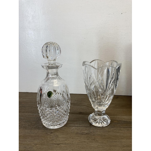 306 - Four pieces of Waterford Crystal glassware to include boxed Colleen spirit decanter etc.