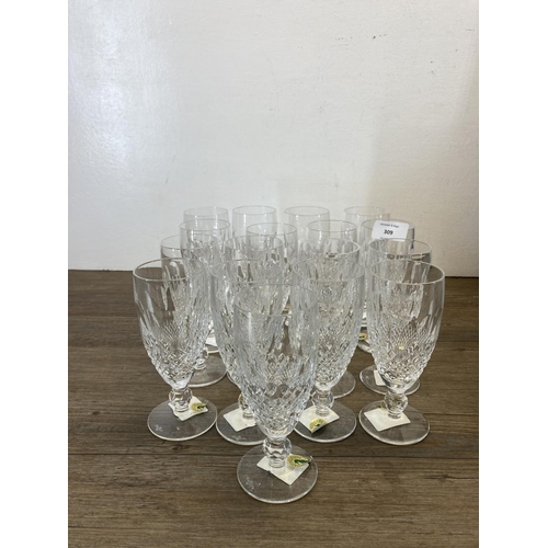 309 - Seventeen Waterford Crystal Colleen champagne flutes