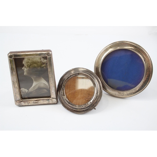 2295 - Three sterling silver photo frames - approx. gross weight 287g