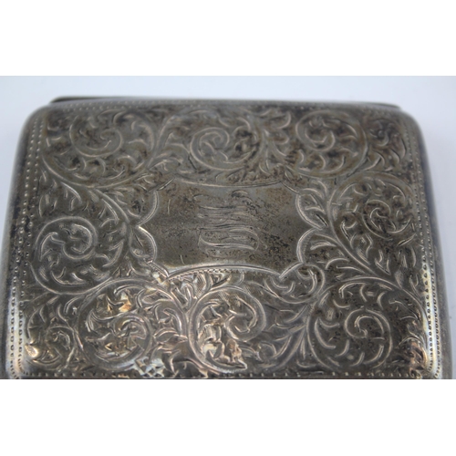 2298 - A George V John Rose hallmarked Birmingham silver cigarette case, dated 1915 - approx. gross weight ... 