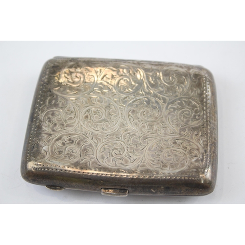 2298 - A George V John Rose hallmarked Birmingham silver cigarette case, dated 1915 - approx. gross weight ... 