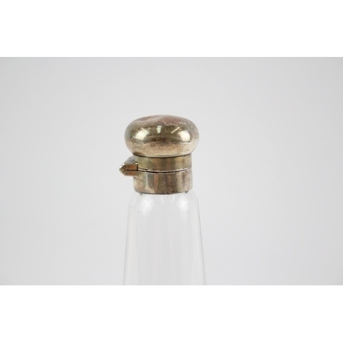 2299 - An Atkin Brothers hallmarked London sterling silver topped glass flask, dated 1901 - approx. 22.9cm ... 