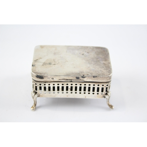 2301 - A C. E. Williams hallmarked Birmingham sterling silver trinket box, dated 1910 - approx. 6.7cm x 4.5... 