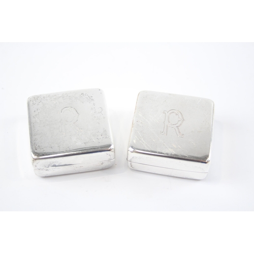 2326 - Two hallmarked .925 sterling silver trinket boxes - approx. gross weight 52g