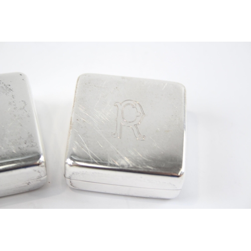 2326 - Two hallmarked .925 sterling silver trinket boxes - approx. gross weight 52g