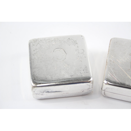 2326 - Two hallmarked .925 sterling silver trinket boxes - approx. gross weight 52g