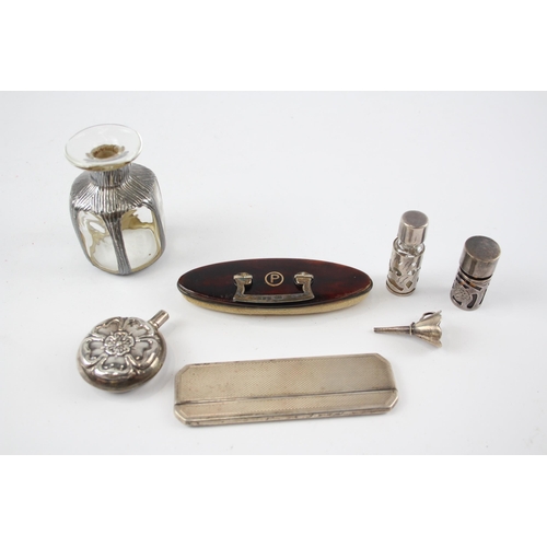 2331 - Seven hallmarked sterling silver vanity items