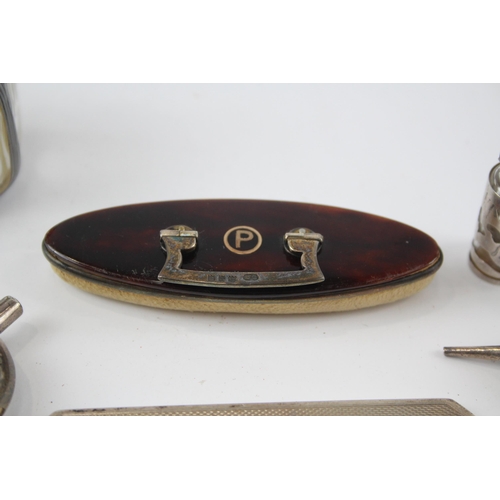 2331 - Seven hallmarked sterling silver vanity items