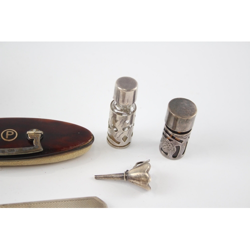 2331 - Seven hallmarked sterling silver vanity items