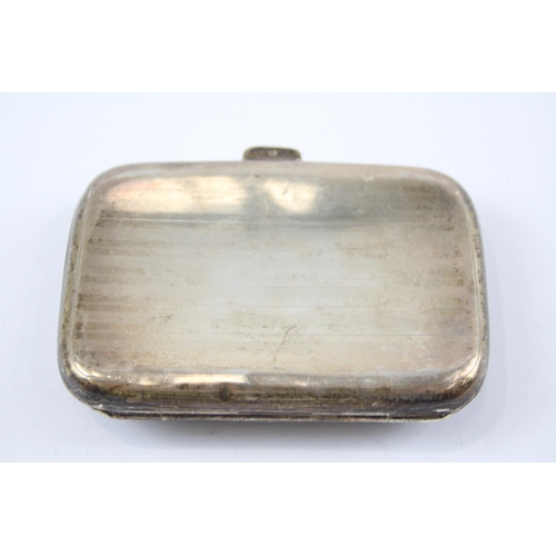 2337 - An antique E. J Trevitt & Sons hallmarked Chester sterling silver cigarette case - approx. 6cm wide ... 