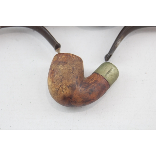 524 - Six vintage smoking pipes and bowls to include K & P Peterson's etc.