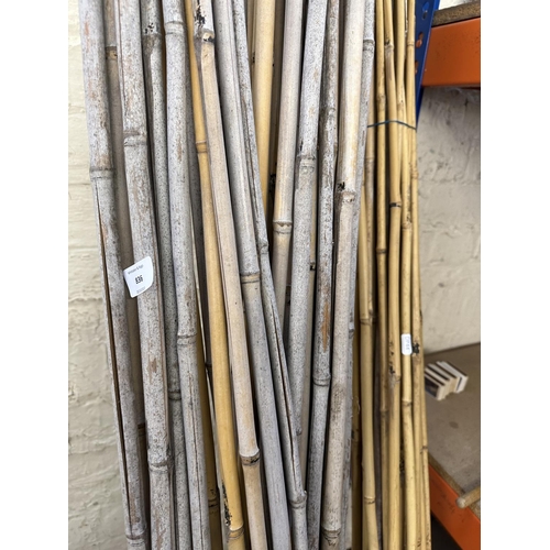 836 - A large collection of bamboo canes