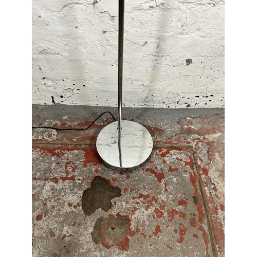 132 - A Dunelm chrome plated floor lamp - approx. 145cm high