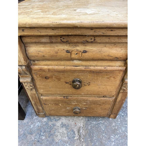 24 - A Victorian pine chest of drawers - approx. 71cm high x 64cm wide x 55cm deep