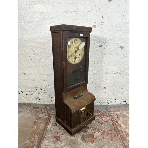 616 - A 19th/early 20th century National Time Recorder Co. Ltd. wall mounted clocking-in clock - approx. 9... 