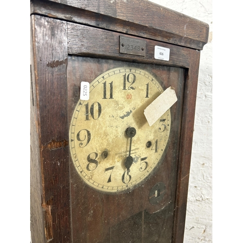 616 - A 19th/early 20th century National Time Recorder Co. Ltd. wall mounted clocking-in clock - approx. 9... 