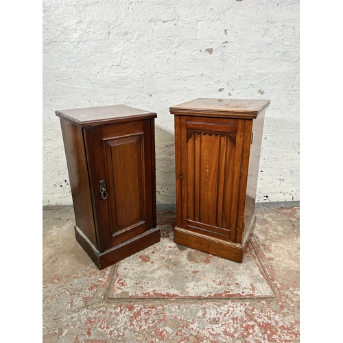 74 - Two Edwardian mahogany bedside cabinets to include Edwards & Sons Newcastle etc. - approx. 76cm high... 