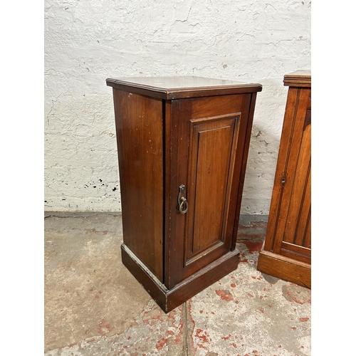 74 - Two Edwardian mahogany bedside cabinets to include Edwards & Sons Newcastle etc. - approx. 76cm high... 