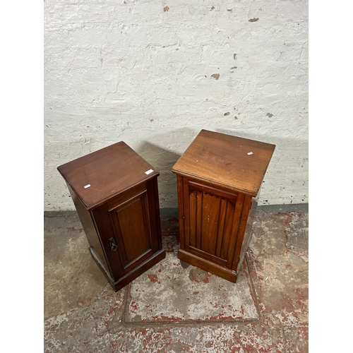 74 - Two Edwardian mahogany bedside cabinets to include Edwards & Sons Newcastle etc. - approx. 76cm high... 