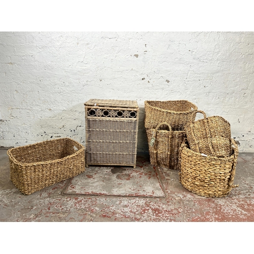 79 - Six wicker baskets