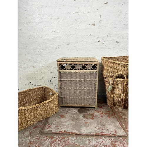 79 - Six wicker baskets