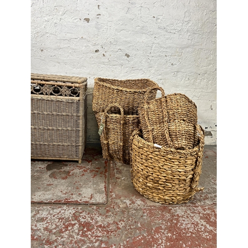 79 - Six wicker baskets