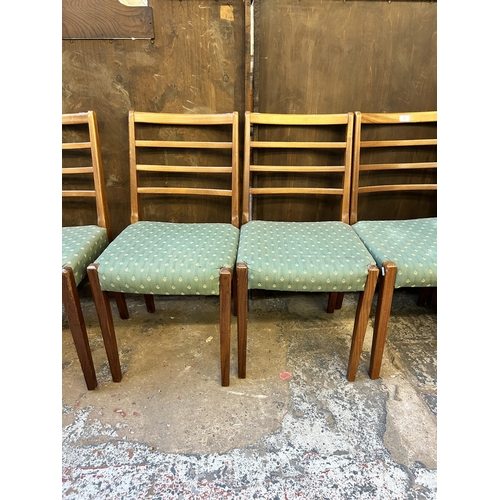 99 - Five mid 20th century teak dining chairs