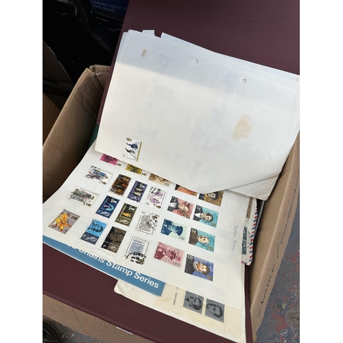 920 - A box containing a large collection of stamps and First Day covers