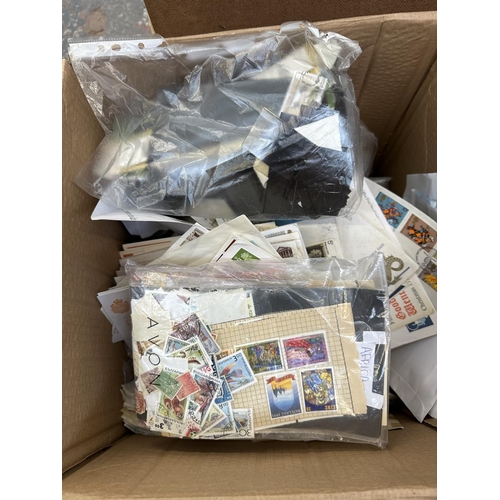 920B - A box containing a large collection of stamps and First Day covers