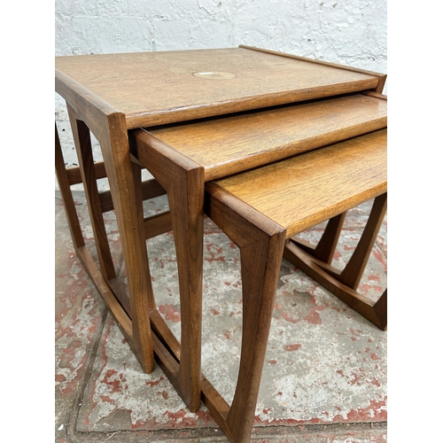 169 - A G Plan Quadrille teak nest of tables - approx. 49cm high x 53cm wide x 42cm deep