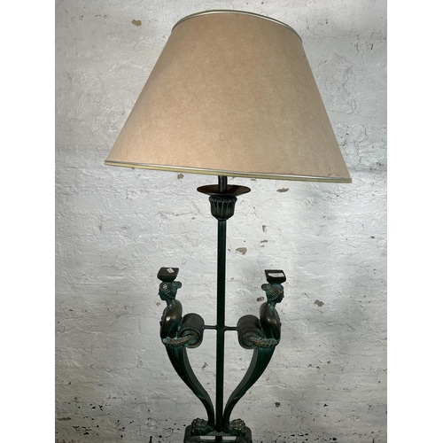 173 - An Italian Artedi metal and fiberglass figural standard lamp - approx. 154cm high