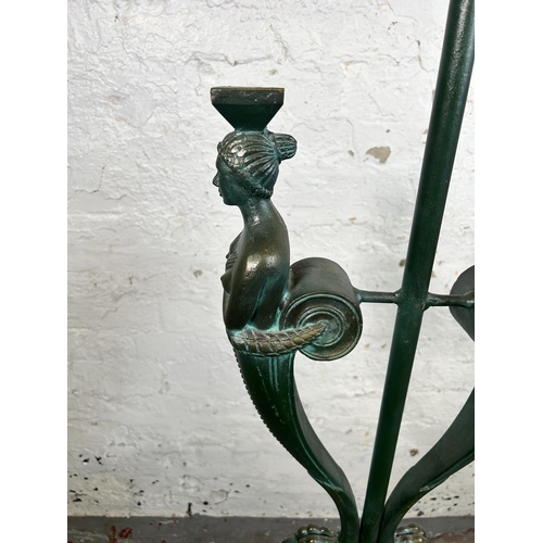 173 - An Italian Artedi metal and fiberglass figural standard lamp - approx. 154cm high