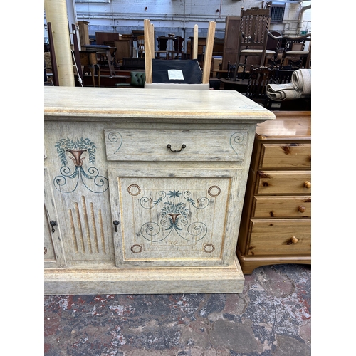 175 - A modern hand painted buffet sideboard made in the Philippines - approx. 101cm high x 165cm wide x 5... 